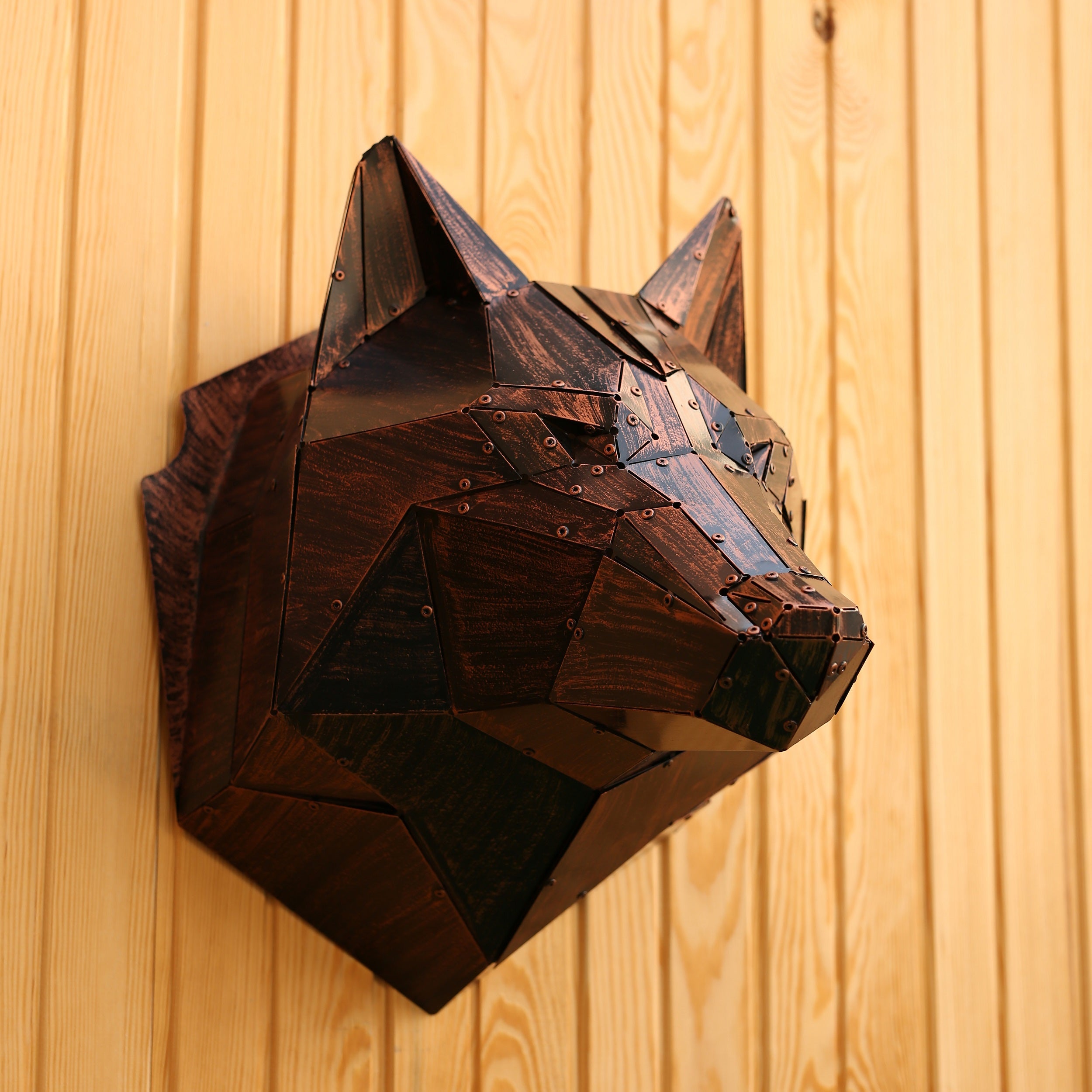 3D Geometric Wall Art of Wolf