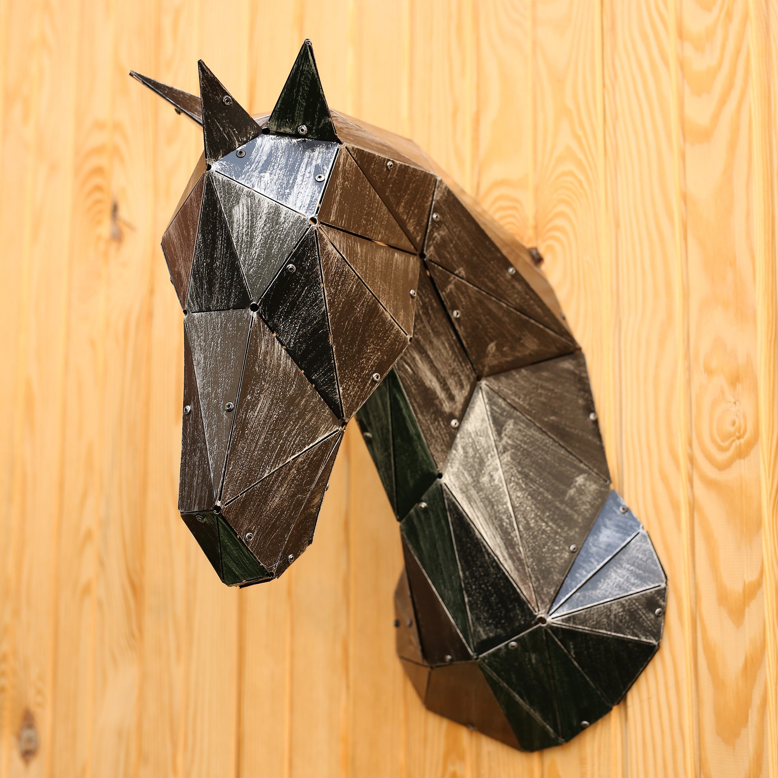 3D Geometric Wall Art of Horse