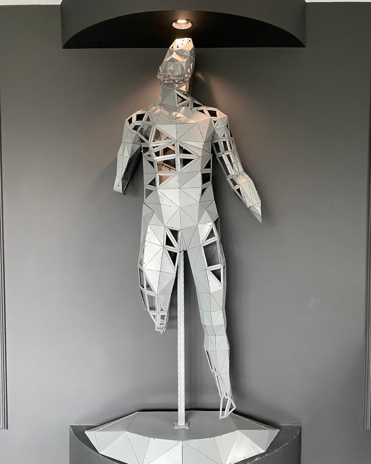 3D Metal Sculpture of Human Body