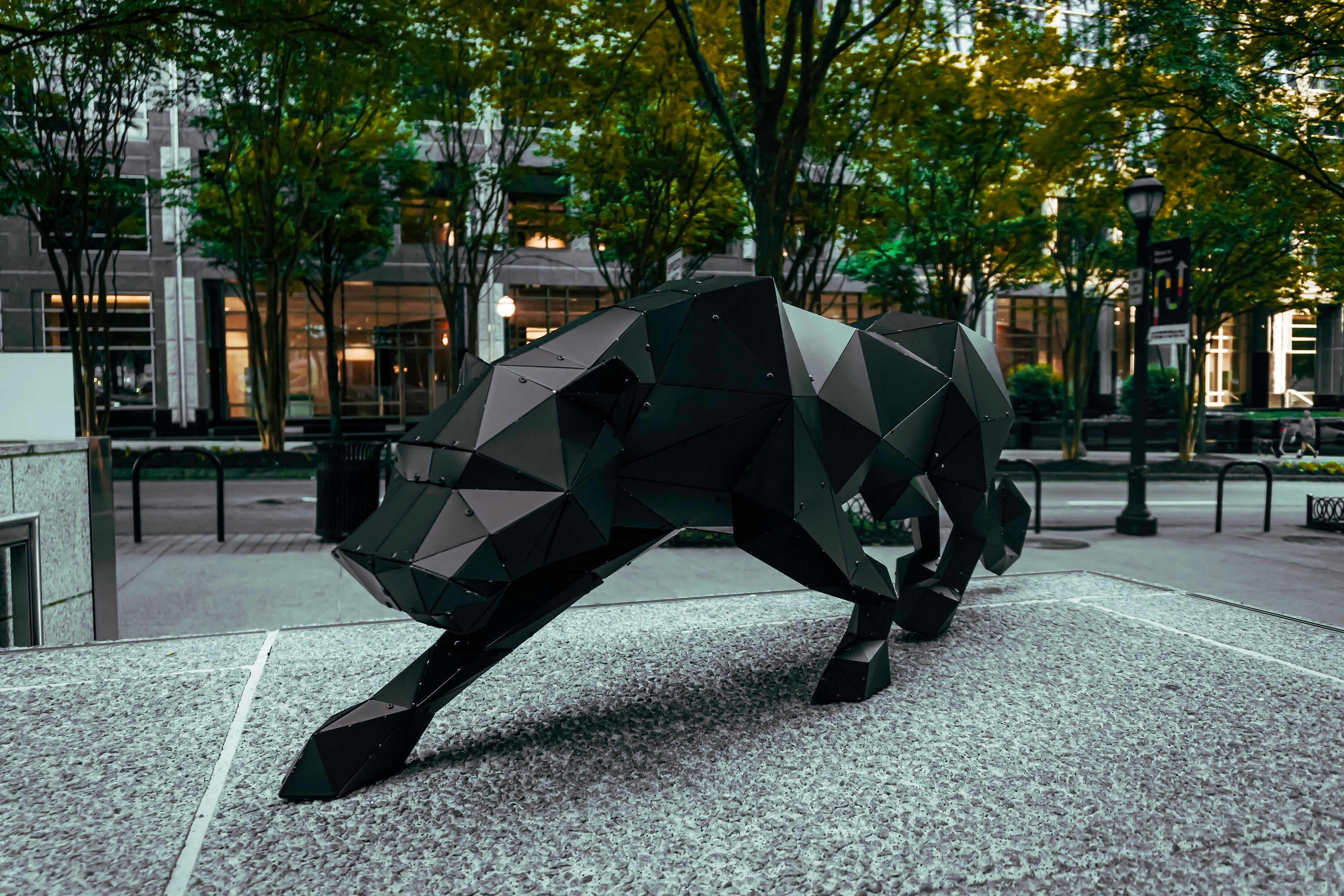 3D Metal Sculpture of Panther