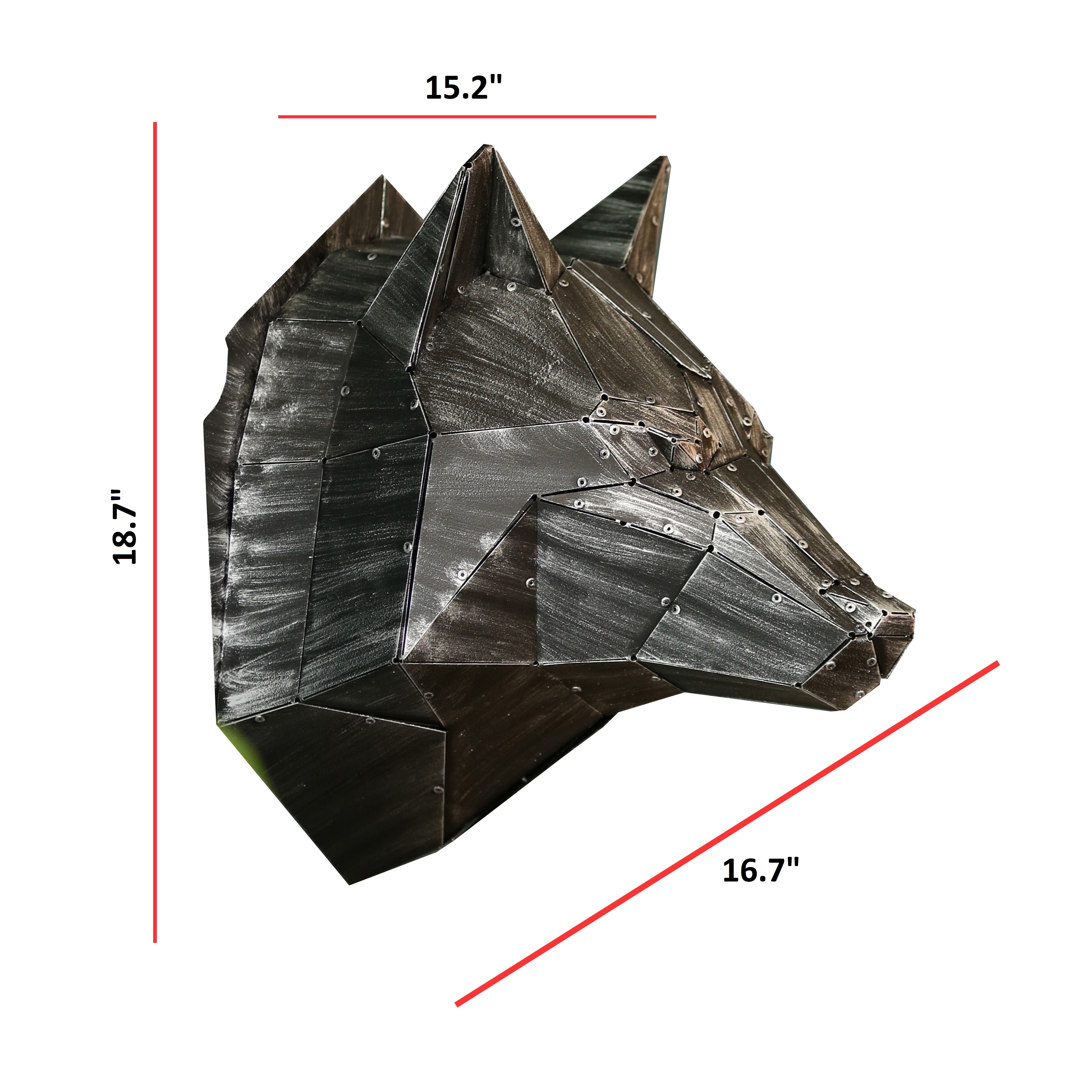 3D Geometric Wall Art of Wolf